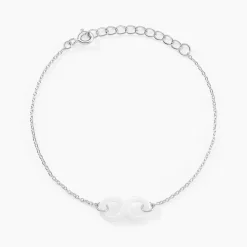 Bracelet Alicia Argent Blanc Céramique