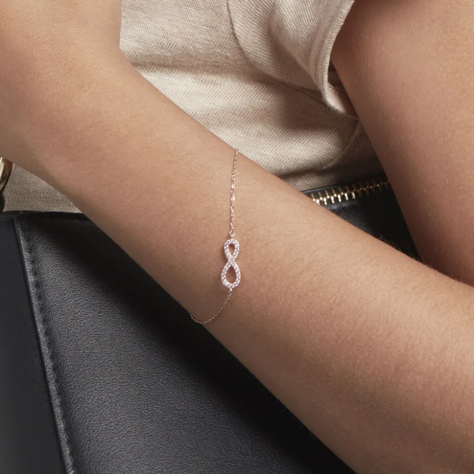 Bracelet Amita Argent Rose Oxyde De Zirconium