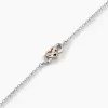 Marc Orian Bijoux Zirconium|Bracelets > Bracelet Amuri Argent Bicolore Oxyde De Zirconium