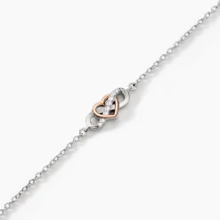 Marc Orian Bijoux Zirconium|Bracelets > Bracelet Amuri Argent Bicolore Oxyde De Zirconium