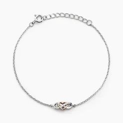 Marc Orian Bijoux Zirconium|Bracelets > Bracelet Amuri Argent Bicolore Oxyde De Zirconium