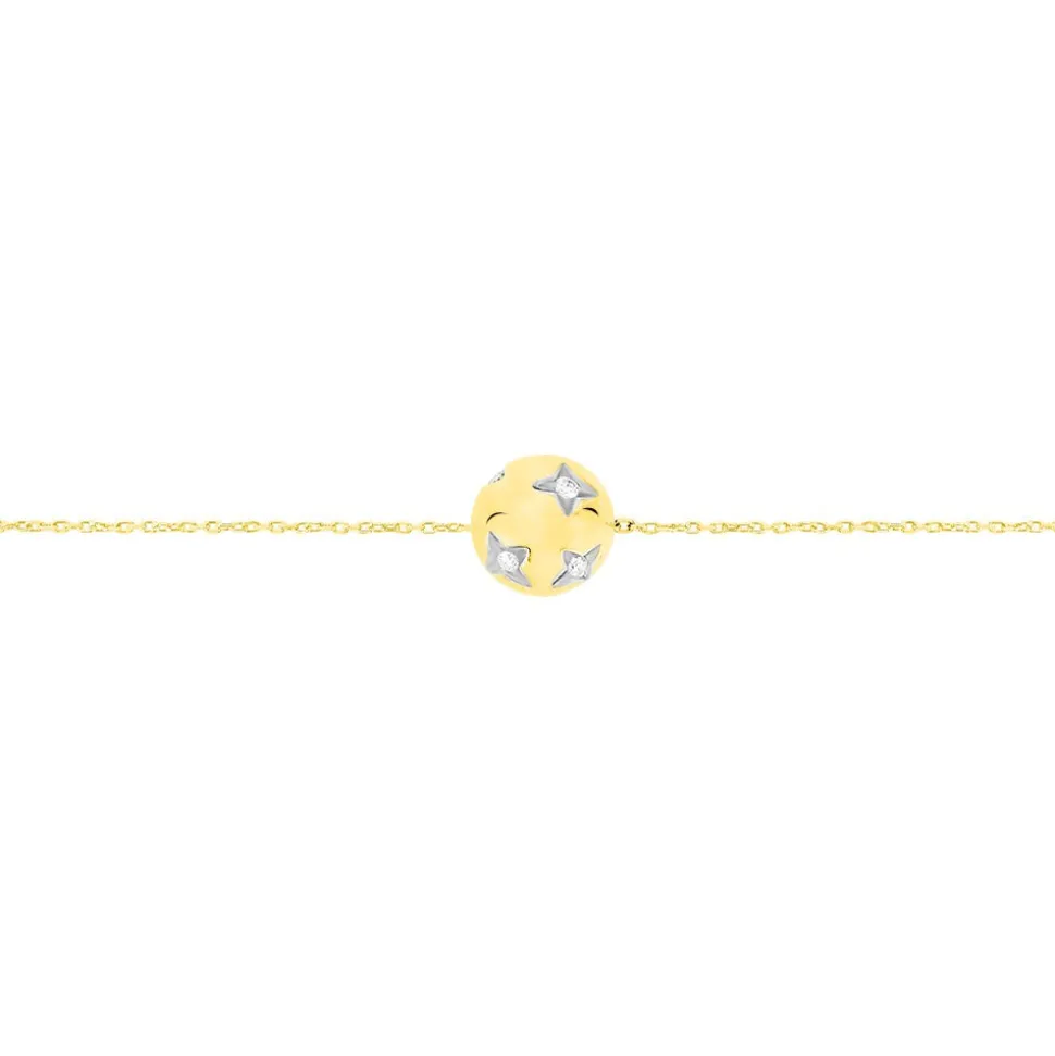 Bracelet Anahid Or Jaune Oxyde De Zirconium