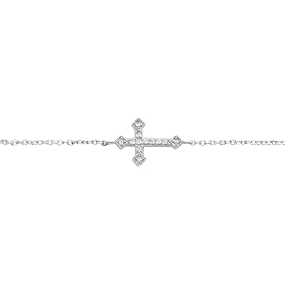 Bracelet Angel Argent Blanc Oxyde De Zirconium