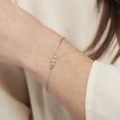 Marc Orian Bracelets|Bijoux Fantaisie > Bracelet Argent Blanc Bicolore Lemnos