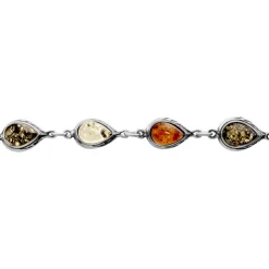 Bracelet Argent Blanc Fallone Ambres