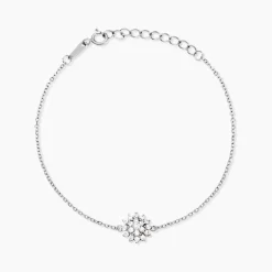Bracelet Argent Blanc Maximille Oxydes De Zirconium