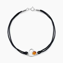 Bracelet Argent Blanc Mialy Ambre