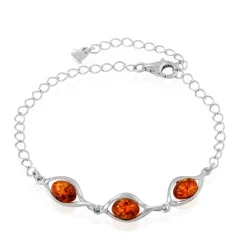 Bracelet Argent Blanc Mounyaae Ambre