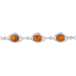 Bracelet Argent Blanc Mounyaae Ambre