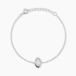 Bracelet Arone Argent Blanc Oxyde De Zirconium