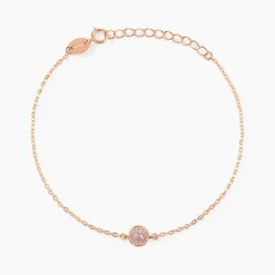 Bracelet Auxana Argent Rose Oxyde De Zirconium