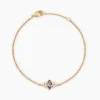Bracelet Azel Plaque Or Jaune Oxyde De Zirconium