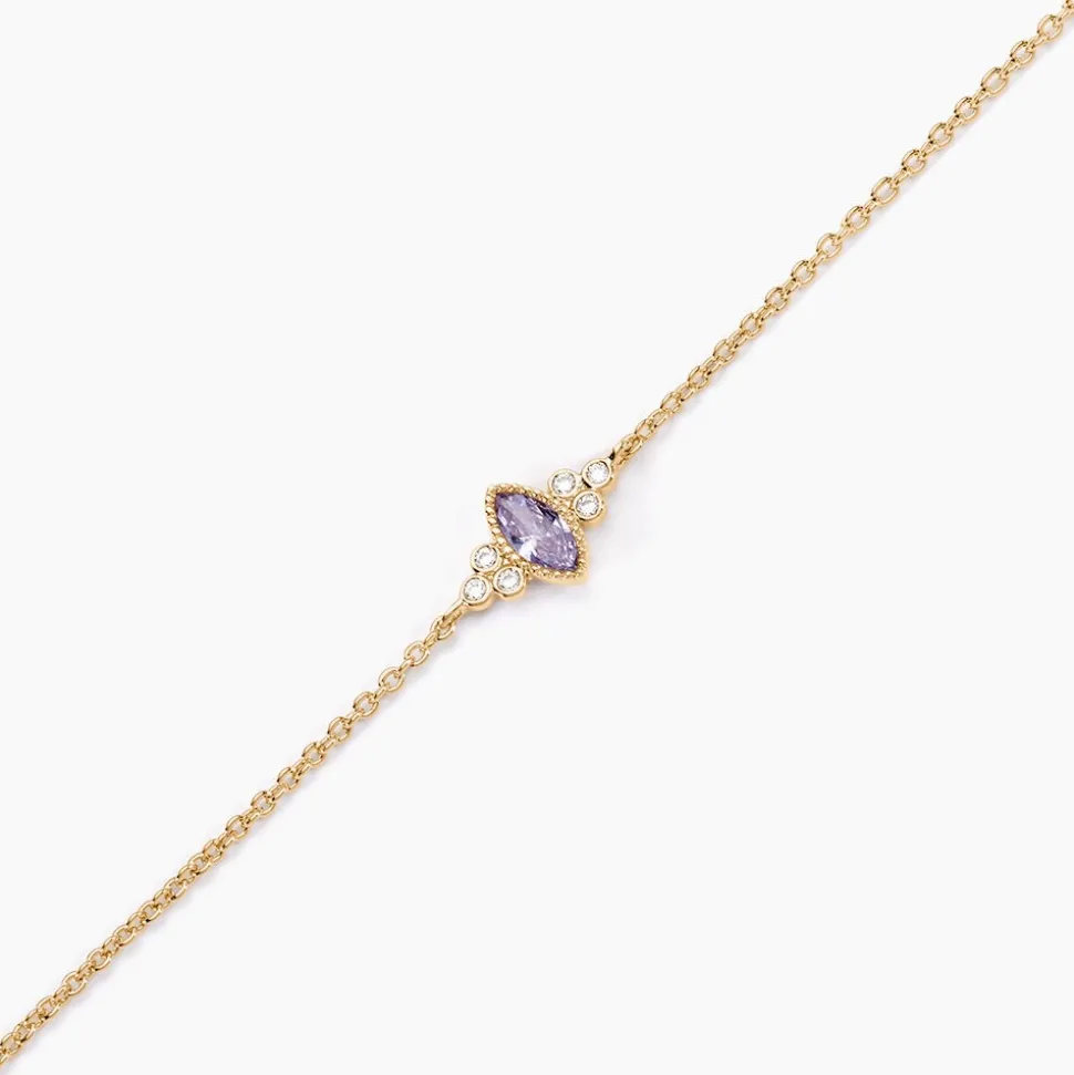 Bracelet Azel Plaque Or Jaune Oxyde De Zirconium