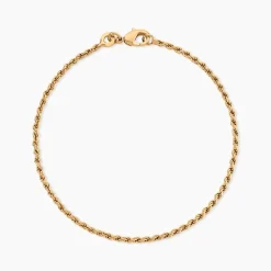 Bracelet Azelys Maille Corde Plaqué Or Jaune