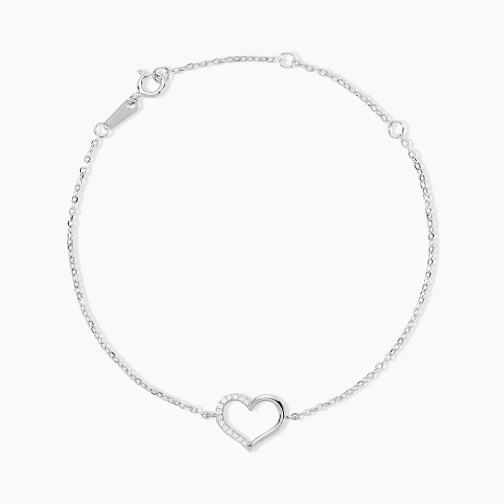 Marc Orian Bijoux Zirconium|Bracelets > Bracelet Bertille Argent Blanc Oxyde De Zirconium