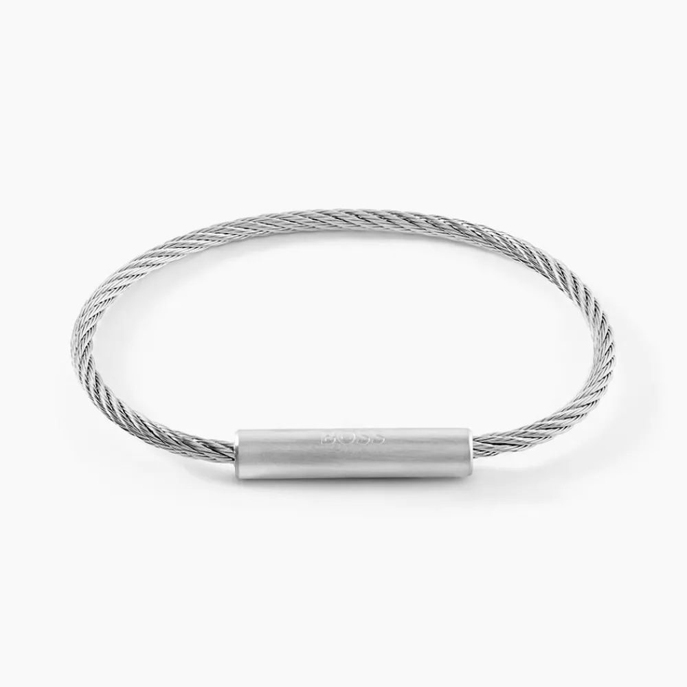 BOSS BIJOUX Bracelets Homme|Bracelets Acier Inoxydable > Bracelet Boss Alek Acier Blanc