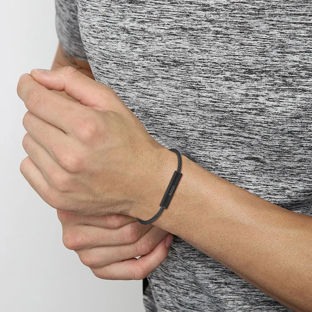 BOSS BIJOUX Bracelets Homme|Bracelets Acier Inoxydable > Bracelet Boss Alek Acier Noir