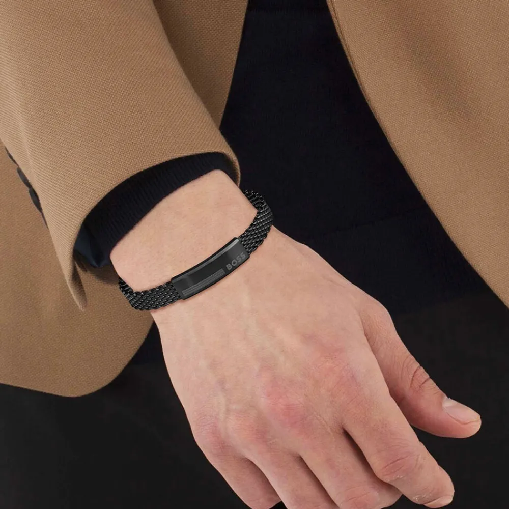 BOSS BIJOUX Bracelets Homme|Bracelets Acier Inoxydable > Bracelet Boss Alen Acier Noir