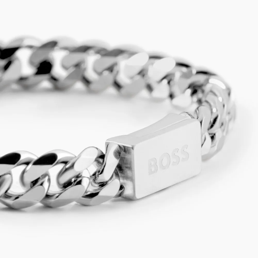 BOSS BIJOUX Bracelets Homme|Bracelets Acier Inoxydable > Bracelet Boss Chain Link Acier Blanc