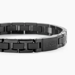 BOSS BIJOUX Bracelets Homme|Bracelets Acier Inoxydable > Bracelet Boss Links Essentials Acier Noir