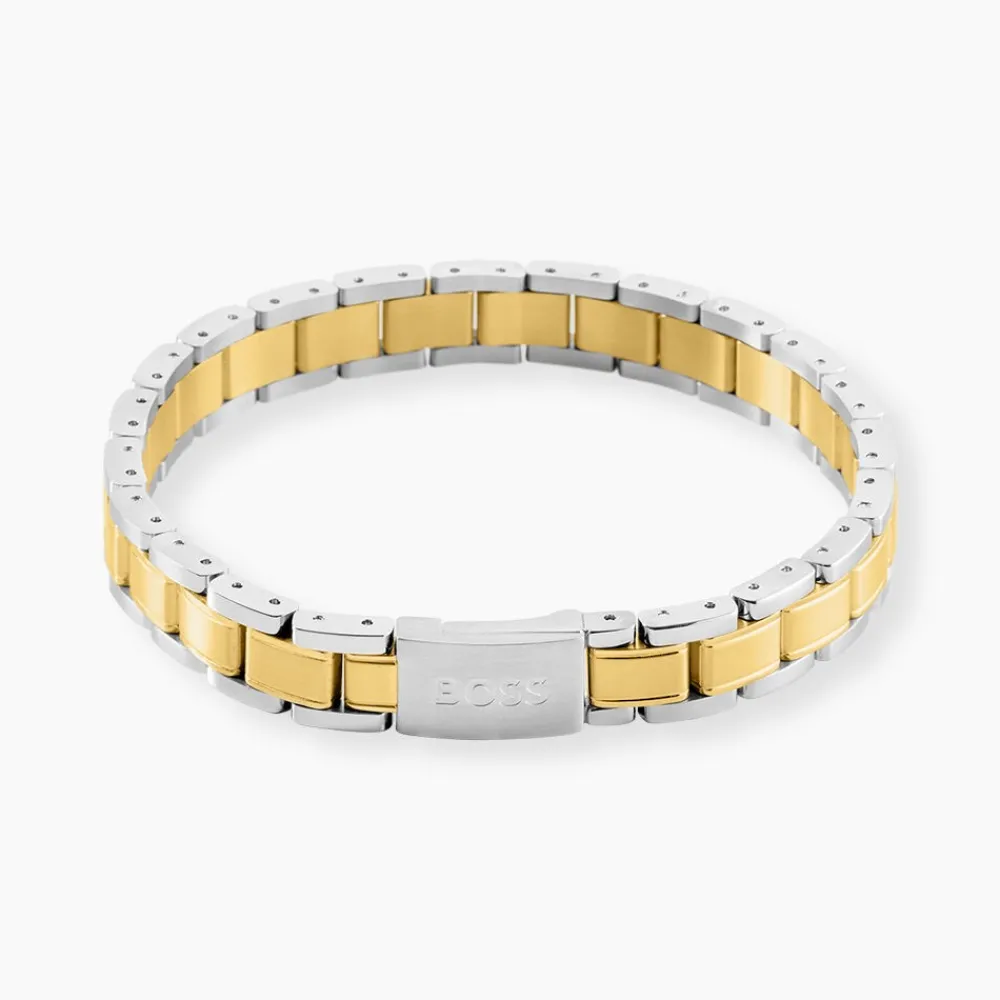 BOSS BIJOUX Bracelets Homme|Bracelets Acier Inoxydable > Bracelet Boss Links Essentials Acier Bicolore