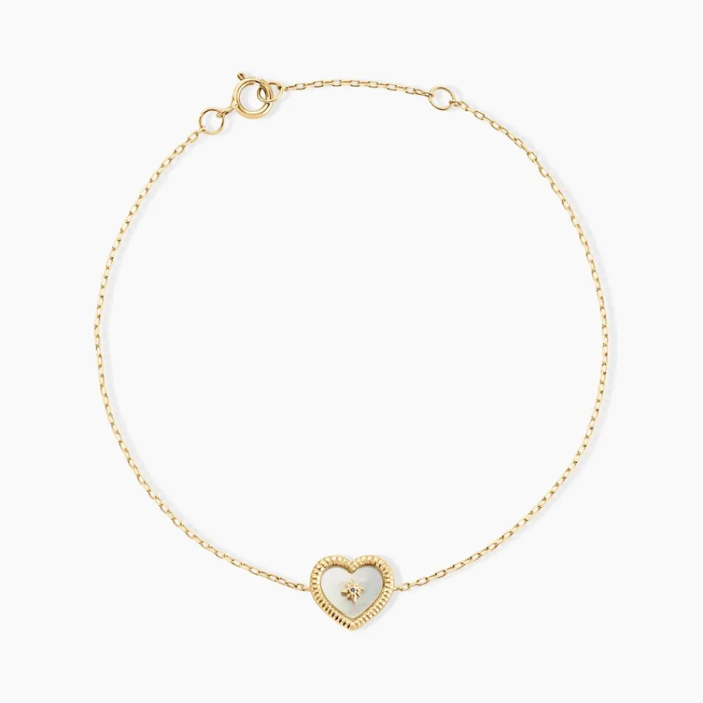 Marc Orian Bracelets Or|Cadeaux Mariage > Bracelet Bronte Or Jaune Nacre Diamant