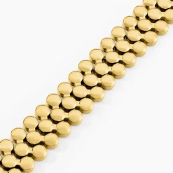 Bracelet Bulle Doree Acier Jaune