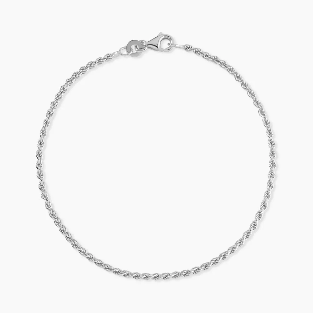 Marc Orian Bracelets|Bijoux Fantaisie > Bracelet Cacilda Maille Corde Argent Blanc