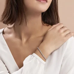 Marc Orian Bracelets|Idées Cadeaux Femme > Bracelet Cacilda Maille Corde Argent Blanc