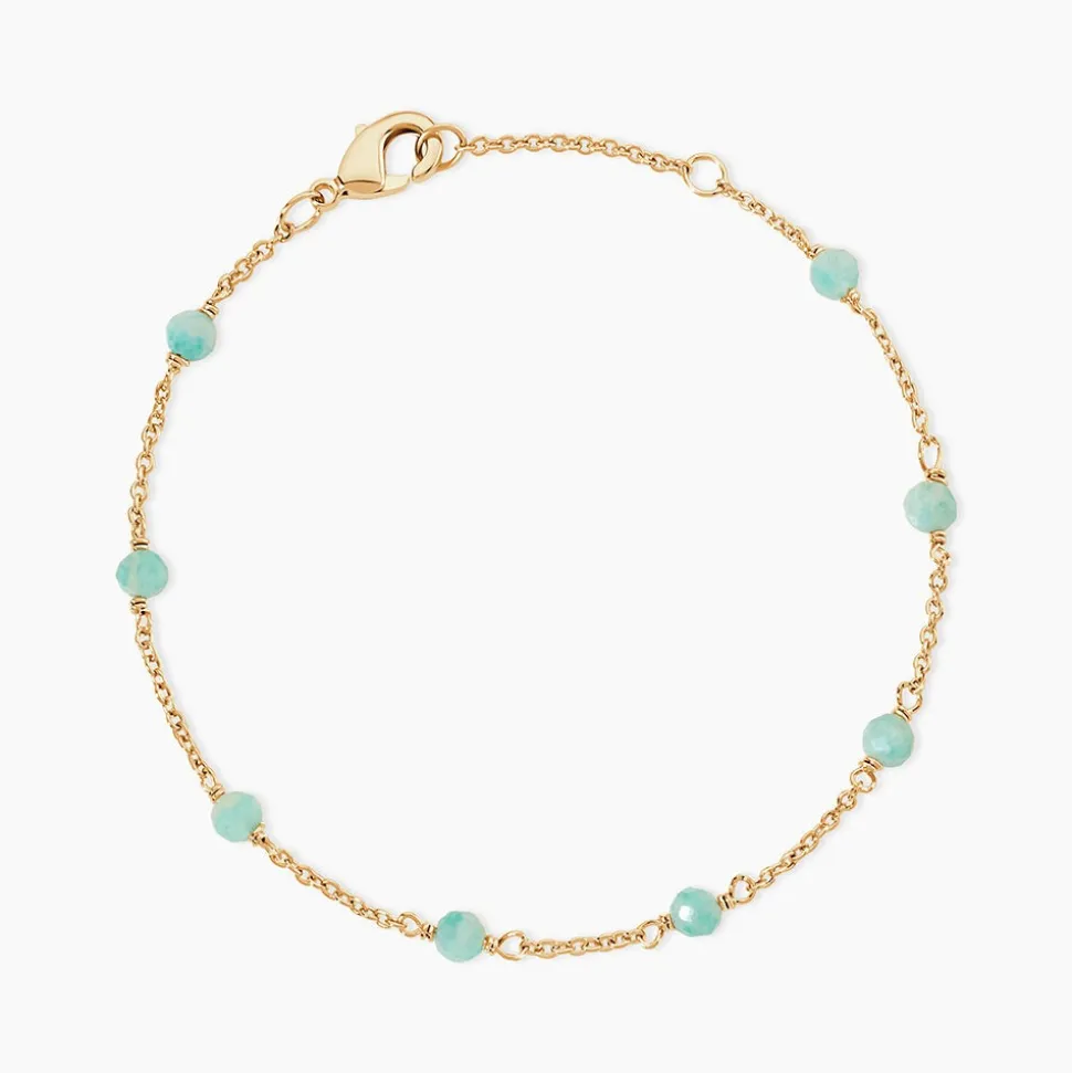 Bracelet Calliope Plaqué Or Doré Amazonite