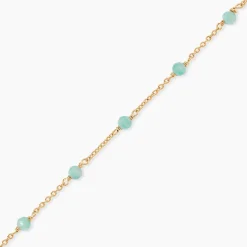 Bracelet Calliope Plaqué Or Doré Amazonite