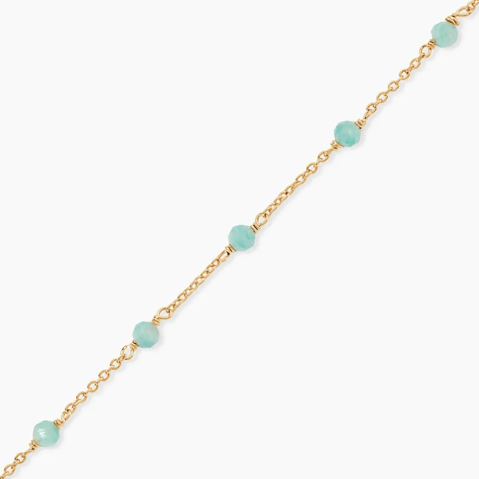 Bracelet Calliope Plaqué Or Doré Amazonite