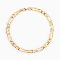 Marc Orian Bracelets Or|Bracelets Homme > Bracelet Cameo Alternee 1/3 Or Jaune