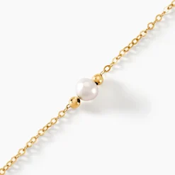 Bracelet Cannelle Or Jaune Perle De Culture