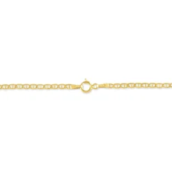 Bracelet Capucin Or Jaune Maille Marine Plate