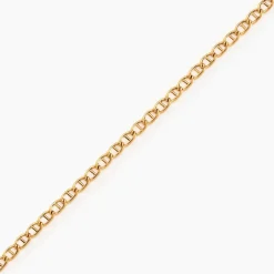 Bracelet Capucin Or Jaune Maille Marine Plate