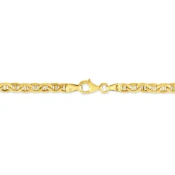 Bracelet Capucin Or Jaune Maille Marine Plate