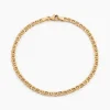 Marc Orian Bracelets Or|Bracelets Homme > Bracelet Capucin Or Jaune Maille Marine Plate