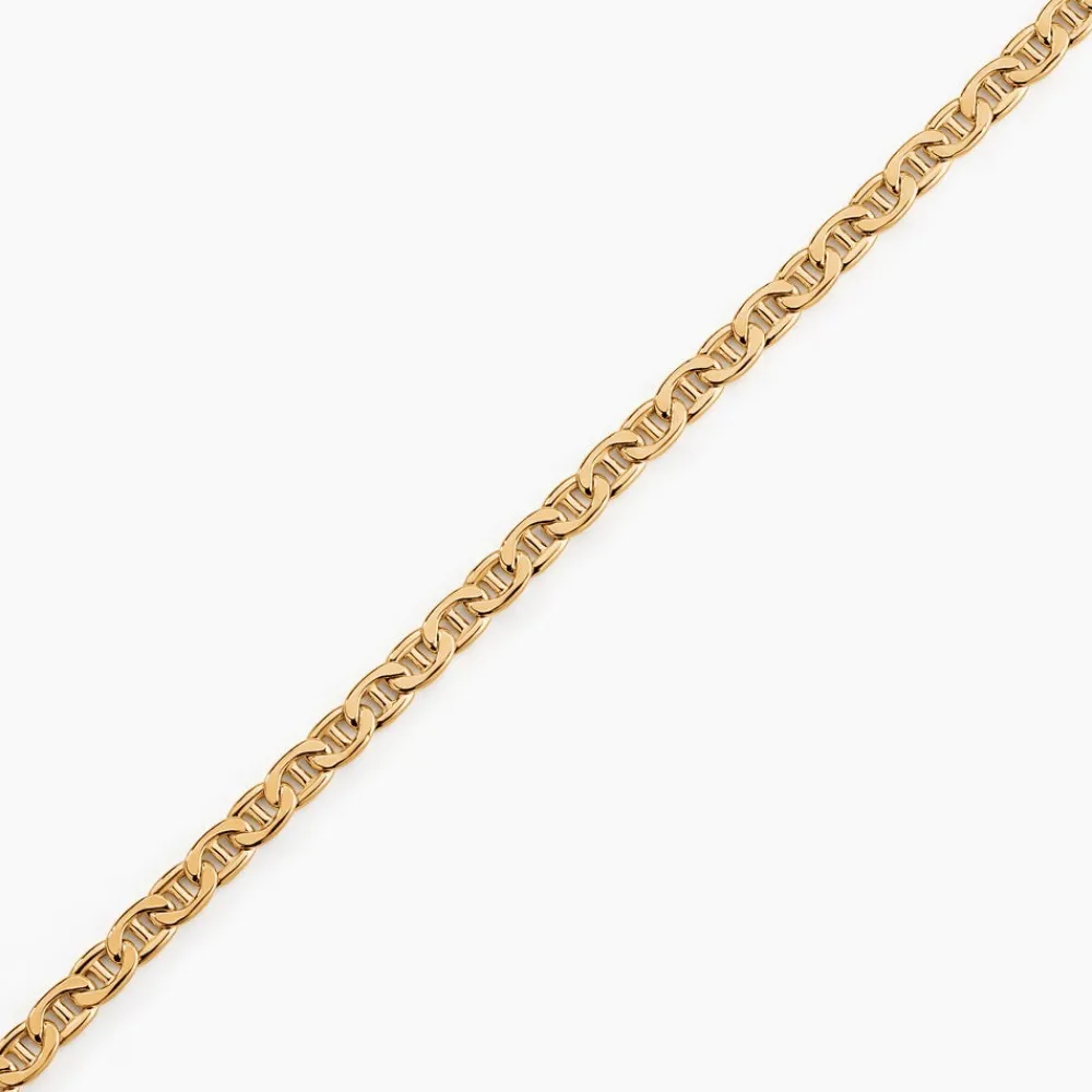 Marc Orian Bracelets Or|Bracelets Homme > Bracelet Capucin Or Jaune Maille Marine Plate