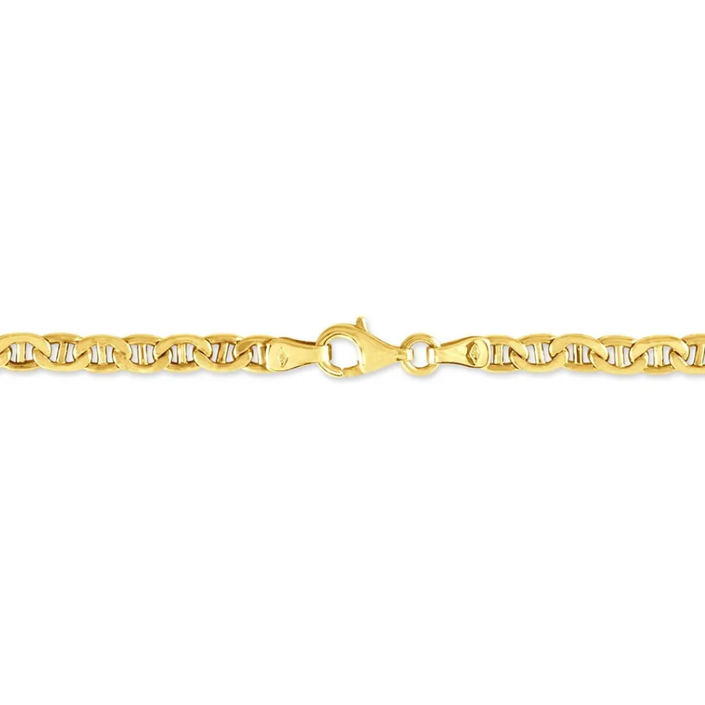 Marc Orian Bracelets Or|Bracelets Homme > Bracelet Capucin Or Jaune Maille Marine Plate