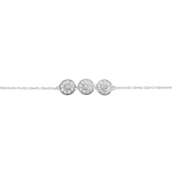 Bracelet Carlana Or Blanc Oxyde De Zirconium