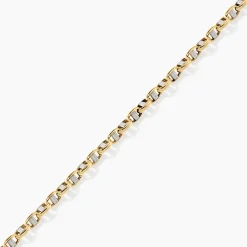 Bracelet Carlo Or Bicolore Maille Marine Ronde