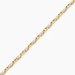 Bracelet Carlo Or Bicolore Maille Marine Ronde