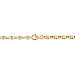 Bracelet Carlo Or Bicolore Maille Marine Ronde
