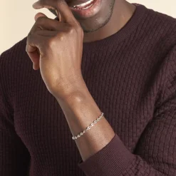 Marc Orian Bracelets Mailles|Bracelets Homme > Bracelet Carrus Argent Blanc