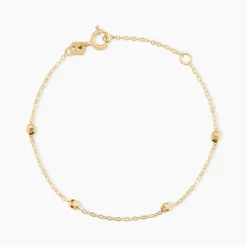 Marc Orian Bracelets Or|Bracelets Enfants > Bracelet Chaine Boules Alternees Or Jaune