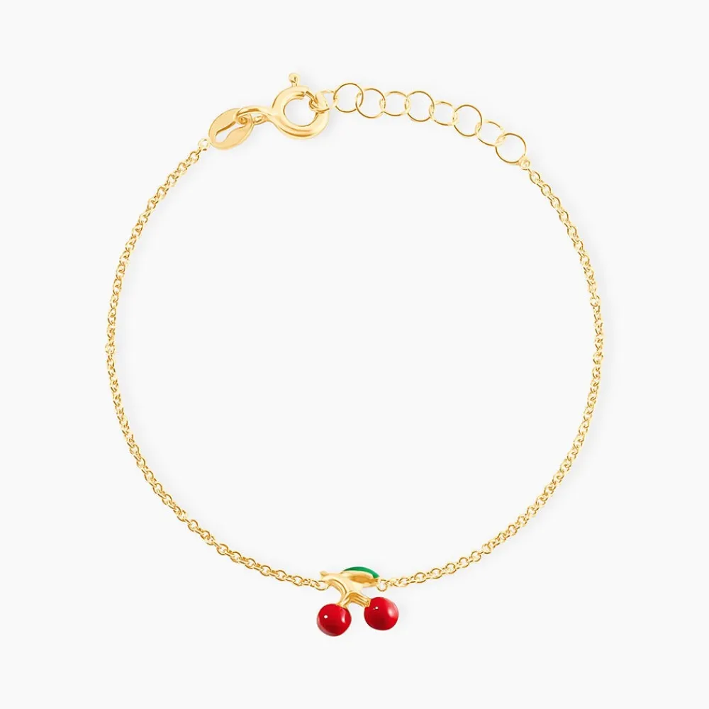Marc Orian Bracelets Or|Bracelets Enfants > Bracelet Cherry Cerise Or Jaune
