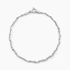 Marc Orian Bracelets|Bijoux Fantaisie > Bracelet Ciana Torsade Diamante Argent Blanc