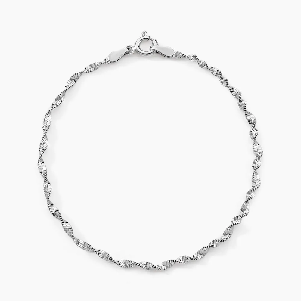 Marc Orian Bracelets|Bijoux Fantaisie > Bracelet Ciana Torsade Diamante Argent Blanc