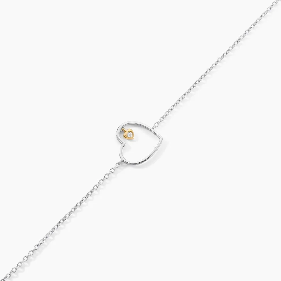 Bracelet Cleane Or Jaune Argent Blanc Oxyde De Zirconium